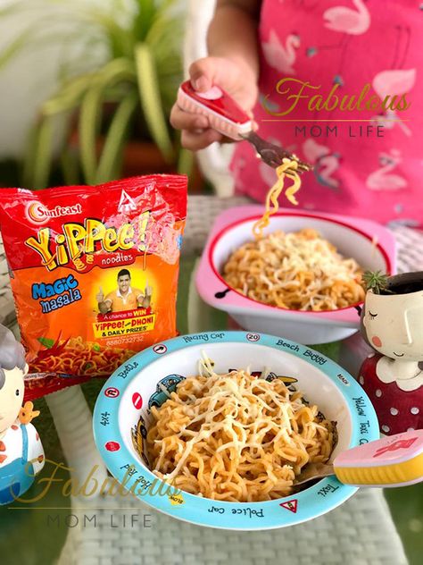 Mami Noodles Recipe, Yippee Noodles Recipe, Toddler Noodles Recipe, Yippee Noodles, Maggi Noodles Recipes Indian, Cheese Maggi, Yee Mee Recipe Noodles, Noddle Recipes, Recipes Using Bananas