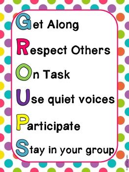 Small Group Expectations, Group Expectations, Reciprocal Teaching, Group Rules, Teaching Classroom Management, Groups Poster, Classroom Expectations, Group Counseling, Classroom Culture