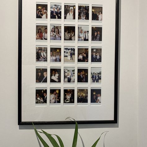 Instamax Mini Photo Display, Picture Frame With Polaroids, Polaroid Pictures In Frame, Polaroid Pictures Frame Ideas, Framing Polaroid Pictures, Mini Poloroid Pictures Ideas, Poloroid Frame Ideas, Frame For Polaroid Pictures, Polaroid Wall Frame