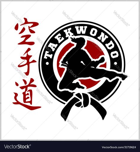 Taekwondo Logo Design, Logo Design Template, Emblem Logo, Taekwondo, Black Belt, Design Template, Png Images, Vector Images, Vector Free