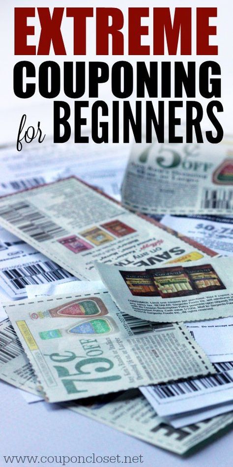 Extreme Couponing for Beginners How To Start Couponing, Couponing 101, Couponing For Beginners, Best Money Saving Tips, Grocery Coupons, Extreme Couponing, Budget Saving, Coupon Organization, Money Saving Challenge