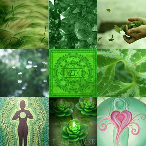 Balanced Chakras Aesthetic, Crown Chakra Aesthetic, Heart Chakra Aesthetic, Chakras Aesthetic, Heart Chakra Art, Chakra Aesthetic, 7 Chakras Meaning, Green Heart Chakra, Green Chakra