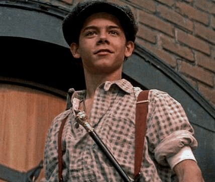 Spot Colon 1992, Newsies Spot Conlon, Spot Conlon 1992, Spot Newsies, Spot Colon, 1992 Newsies, Gabriel Damon, Newsboy Outfit, Spot Conlon