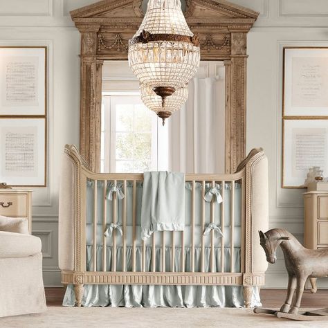 Elegant Baby Nursery | RH Baby & Child Nurseries 10 most unbelievable baby abodes ♥️ French Nursery, Luxury Nursery, Elegant Nursery, Traditional Nursery, Restoration Hardware Baby, Shabby Chic Nursery, Chic Nursery, Rh Baby, Nursery Room Design