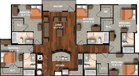 Apartment Layout 5 Bedroom, Apartment For 5 People, 5 Bed Apartment Floor Plan, 5 Bedroom Apartment Layout, 6 Bedroom Apartment Floor Plans, Four Bedroom Apartment Floor Plan, 5 Bedroom Apartment Floor Plans, Big Apartment Layout, Big Apartment Floor Plan