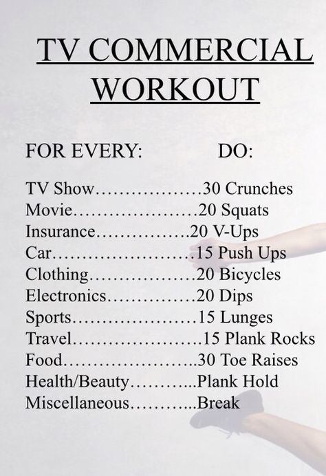 Simple workout to do while watching tv! Workout To Do While Watching Tv, Modern Family Workout Game, Young Sheldon Workout Challenge, Workouts While Watching Tv, Never Have I Ever Workout, Tv Show Workout Challenge, Movie Workout Challenge, Tv Commercial Workout, Workout While Watching Tv