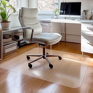 Yescom Office Chair Mat for Hardwood Floor 36"x48" Clear Rectangle Desk PVC Floor Protector for Home Office 1.5mm Thickness 48"x36" Computer Chair Mat Paris Inspired Bedroom, Pvc Floor, Office Chair Mat, Pvc Flooring, Chair Mat, Floor Protectors, Computer Chair, Chair Mats, Chair Style