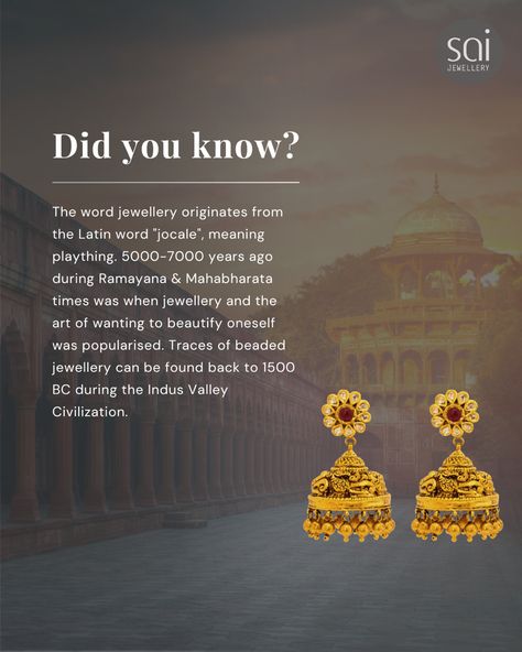 Follow @saijewellery for more interesting facts about jewellery! #saijewellery #saijewellerypune #jewellery #facts #jewellerydesign #didyouknow Did You Know Jewelry Facts, Fun Facts About Jewelry, Jewellery Creative Post, Jewellery Instagram Story Ideas, Jewellery Story Ideas, Jewellery Instagram Story, Jewellery Content, Jewellery Branding, Jewelry Facts