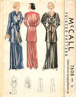 Wwii Fashion, Forties Fashion, Silk Pyjamas, Era Fashion, Early 60s, Vintage Dress Patterns, Ballet Fashion, Vintage Knitting Patterns, 1930s Fashion