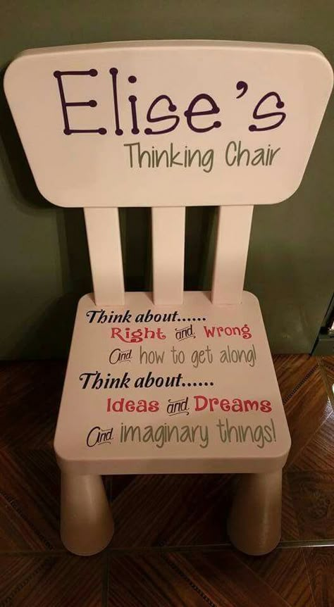 Thinking chair                                                                                                                                                     More Oversized Chair With Ottoman, Timeout Chair, Time Out Chairs, Time Out Stool, Thinking Chair, Time Out Chair, Bedroom Interior Design Ideas, Oversized Chair And Ottoman, Chair With Ottoman