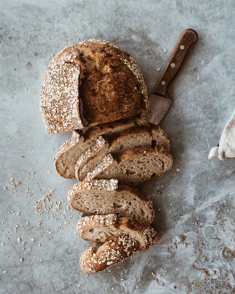 Honey & Oat Sourdough Loaf Roasted Oats, White Chocolate Strawberries, Nordic Kitchen, Oats And Honey, Honey Oats, Sourdough Starter Recipe, Cinnamon Raisin, Loaf Recipes, Sourdough Baking