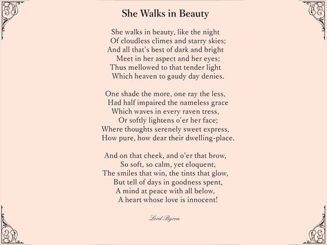 Poems About Nature, She Walks In Beauty, Lord Byron, About Nature, In Depth, Starry Sky, Image Search, Poetry, Google Search