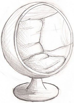 Interior Design Sketchbook, Drawing Furniture, Chair Drawing, Furniture Sketch, Furniture Design Sketches, Interior Architecture Drawing, Interior Design Drawings, Room Furniture Design, Ball Chair