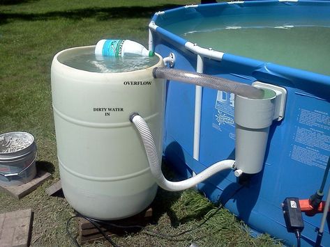 Genius.  I hate having to clorinate my pool and still end up with icky in it. Pool Plumbing, Swimming Pool Filters, Piscina Intex, Pool Stuff, Pool Diy, Pool Hacks, Pool Sand, Pool Care, Sand Filter