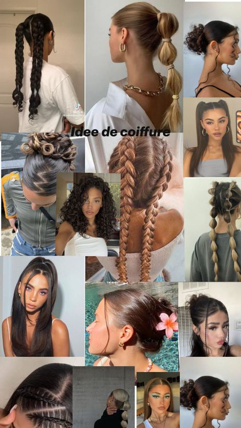 Airport Hairstyles, Preppy Hairstyles, Hairstyle Examples, Easy Hairstyles For Thick Hair, Hair Inspiration Long, Hair Braid Videos, Long Hair Color, Hairdos For Curly Hair, Slick Hairstyles