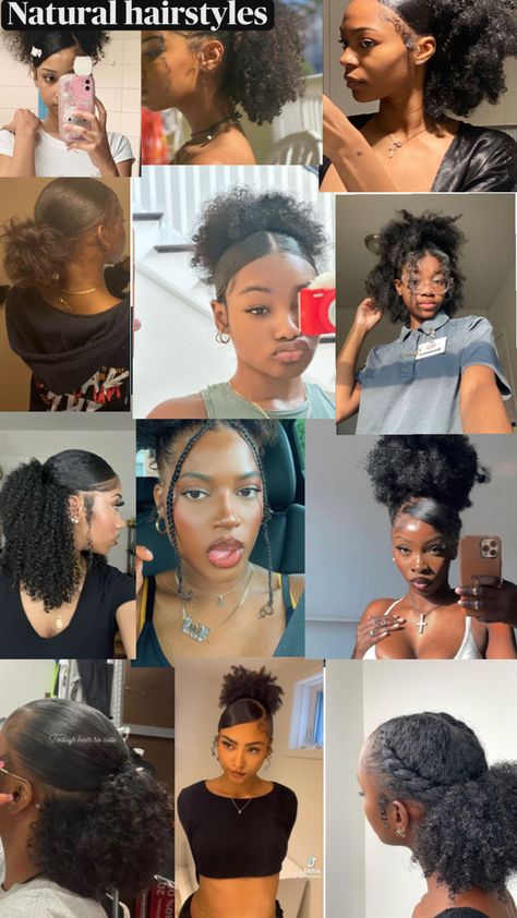 4c Hairstyles Without Gel, Short Gel Hairstyles, 4c Gel, Cabello Afro Natural, Afro Hair Care, Natural Hair Bun Styles, Mixed Curly Hair, Easy Hairstyles For Thick Hair, Beautiful Black Hair