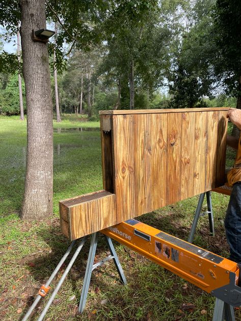 Attaching front trim board Mail Boxes Ideas, Mailbox Post Ideas, Mailbox Light, Landscaping Porch, Double Mailbox, Modern Mailbox Diy, Mailbox Holder, Funny Mailboxes, Mailbox Diy