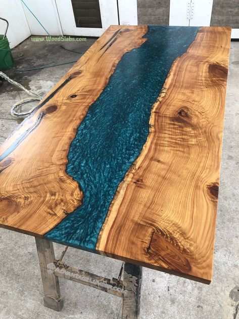 River is poured with WiseBond Deep Pour Epoxy and WiseBond colorants Cedar Epoxy Table, Live Edge River Table Epoxy, Sawmill House, Live Edge Epoxy Table, Cedar Projects, Live Edge River Table, Cedar Table, Basement Designs, Live Edge Desk