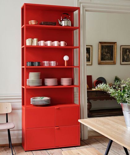 What Is Kindercore? Red Appliances, Layer Shelf, Hay Design, New Order, Shelving Systems, Whimsical Decor, 인테리어 디자인, Colorful Decor, Contemporary Furniture