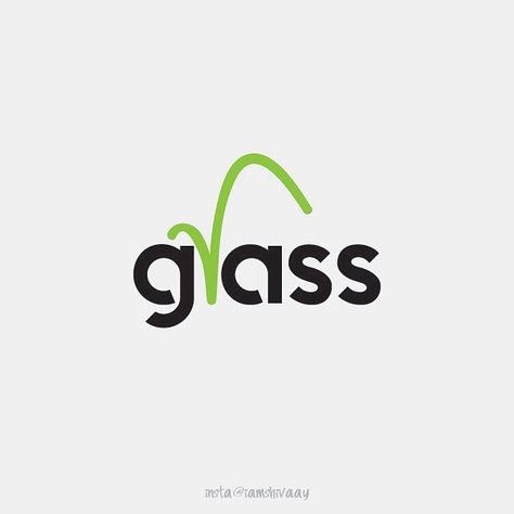 #verbicon grass by Shiva Samrat (@iamshivaaay) Grass Logo Design, Grass Typography, Typography Logo Inspiration, Pizza Shop, Shop Ideas, 8th Grade, Typography Logo, Logo Inspiration, Vimeo Logo