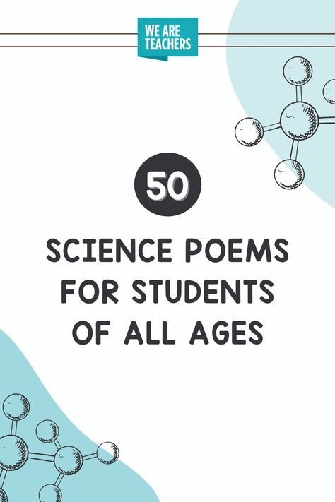 This list of invigorating science poems for students is perfect for the elementary, middle, or high school classroom or remote learning. Planet Poem, Poems For Middle School, Science Poems, Poems For Students, Poetry Notebook, Poems About School, Science Homework, Science Vocabulary, Teaching Poetry