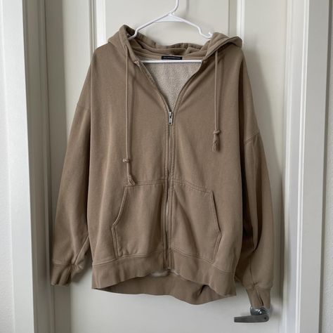 brandy melville brown jacket - one size - like new,... - Depop Brown Jacket, Brandy Melville, Brandy, Like New, Closet