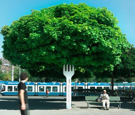 30 Creative Ads Using Oversized Objects Oversized Objects, Ambient Ads, Expressive Type, Guerrilla Advertising, Breaking The 4th Wall, Guerrilla Marketing, Funny Commercials, Commercial Ads, Restaurant Marketing