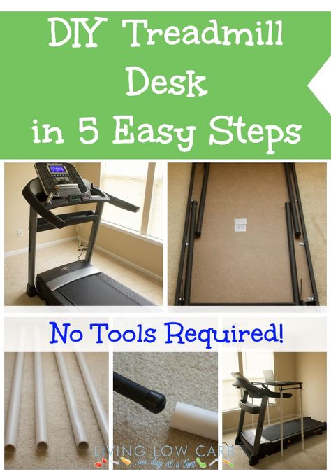 How to Make a DIY Treadmill Desk in 5 Easy Steps - Holistically Engineered Treadmill Desk Diy, Diy Treadmill Desk, Diy Treadmill, Treadmill Desk, Desk Diy, Workout Room, Losing Fat, Diy Desk, Workout Rooms