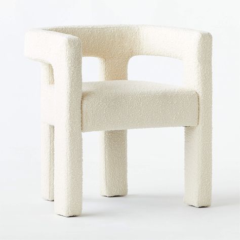 Stature Ivory Dining Armchair + Reviews | CB2 Modern Fabric Dining Chairs, Velvet Dining Room Chairs, Ivory Chair, Dining Room Arm Chairs, Be Design, Dining Armchair, Black Chair, Fabric Dining Chairs, Cleaning Upholstery