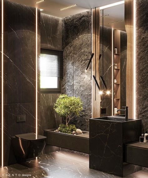 Evento Designs | Contemporary/ Design and implementation by 𝗘𝘃𝗲𝗻𝘁𝗼 𝗗𝗲𝘀𝗶𝗴𝗻𝘀 @cameleon.dubai ▪️for inquiries contact us : 01000009395 ◾️Our branches :… | Instagram Hotel Bathroom Design Luxury, Luxurious Toilet, Toilet Interior, Lux Bathroom, Home Design Luxury, Luxury Restroom, Classy Inspiration, Hotel Bathroom Design, Luxury Toilet