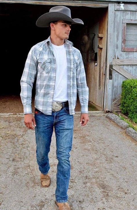 Southern Boy Outfits, Casual Cowboy Outfit Men, Country Outfits Men, Western Outfits Mens, Country Outfits For Men, Cowboy Outfit Men, Mens Cowboy Boots Outfit, Country Boy Outfits, Cowboy Outfit For Men