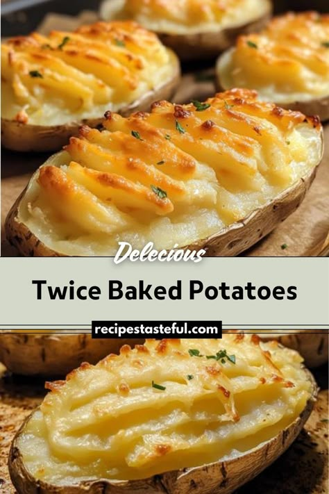 Twice-baked potatoes are a classic comfort food featuring creamy, cheesy mashed potatoes stuffed into crispy potato skins. This bacon-free version is rich and flavorful, perfect as a hearty side dish for any meal. Recipe For Twice Baked Potatoes, Homemade Falafel Recipe, Twice Baked Mashed Potatoes, Twice Baked Potatoes Recipe, Best Twice Baked Potatoes, Homemade Falafel, Christmas Meal Ideas, Crispy Potato Skins, Potatoes Stuffed