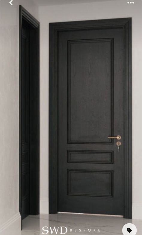 Stained Interior Doors, Dark Interior Doors, Dark Doors, Dark Trim, Black Interior Doors, Inside Doors, Stained Doors, Brown Doors, Walnut Doors