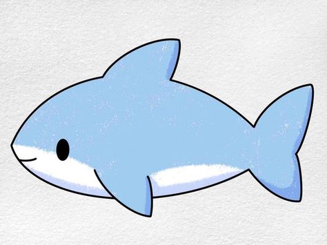 Cute Shark Drawing, Shark Drawing, Cute Shark