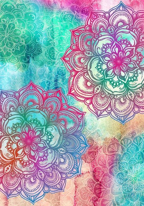 fondos-de-pantalla-mandalas-para-celular-de-colores-blanco-negro-wallpapers-hd-tumlr-pinterest-gratis-11 Boho Background, Colorful Flowers, Iphone, Flowers, Green, Pink, Blue, Mandalas