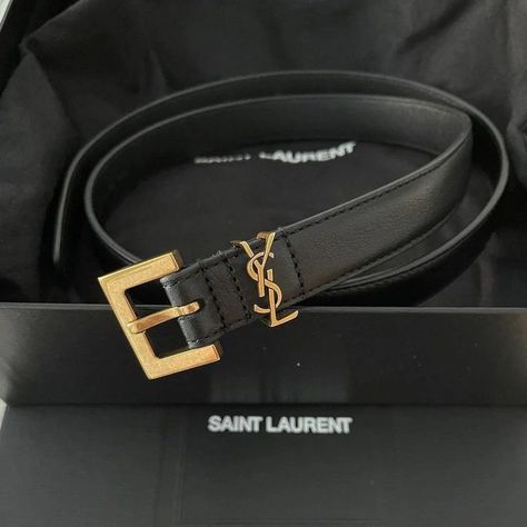 Ysl Inspired Outfit, Ysl Belt Outfit, Yves Saint Laurent Aesthetic, Bambino Jacquemus, Yves Saint Laurent Belt, Saint Laurent Outfit, Saint Laurent Aesthetic, Belts Aesthetic, Ysl Aesthetic