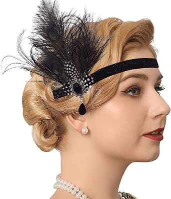 Gatsby Fashion, Feather Hair Pieces, Costume Unique, Gatsby Hair, Fashion 1920s, 1920s Headband, Gatsby Headpiece, Flapper Headpiece, Gatsby Headband