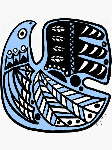 "Sielulintu - Finnish Soul Bird " Sticker for Sale by juicebx75 | Redbubble Finnish Crochet Patterns, Sielulintu Tattoo, Finnish Tattoo Ideas, Finnish Symbols, Finnish Folk Art, Finnish Tattoo, Cottagecore Life, Nature Journals, Finnish Art