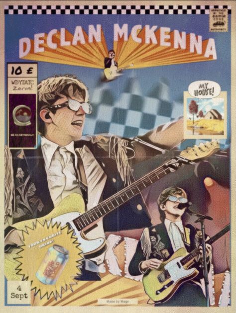 Declan Mckenna Poster, Singer Art, Declan Mckenna, Music Poster Design, Dorm Posters, Poster Room, Tour Posters, Poster Pictures, Bedroom Posters