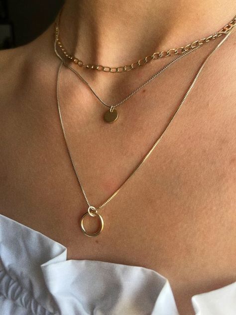 Golden Necklaces, Aesthetic Gold, Accessories Aesthetic, Pretty Necklace, Golden Necklace, Pretty Necklaces, Necklaces Jewelry, Watch Necklace, Necklace For Women