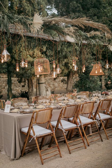 Mediterranean coast wedding | Spain wedding venue | 100 Layer Cake Wedding Venues Boho, Green Wedding Venue Decor, Wedding Bamboo Decor, Bohemian Wedding Venue Ideas, Boho Garden Wedding Decor, Outdoor Bohemian Wedding, Boho Wedding Lanterns, Boho Green Wedding Decor, Wedding On The Coast