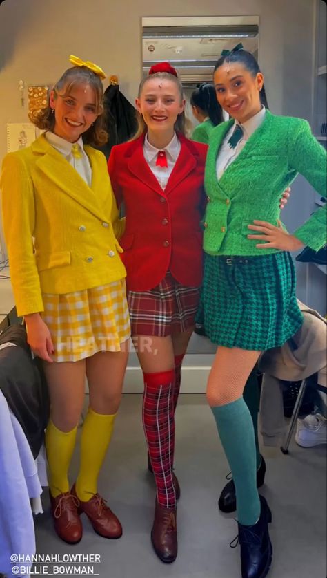 Musical Theatre Outfit, Heathers The Musical Costume, Theatre Halloween Costumes, Heathers The Musical Cosplay, Halloween Costumes High School Musical, Musical Theatre Halloween Costumes, Heathers Halloween Costume Group, Musical Theater Costumes, Musical Outfits Broadway