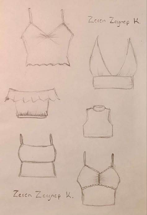 How To Draw Crop Tops Anime, Fashion Drawings Easy, How To Draw A Crop Top, Top Drawings Sketch, Crop Tops Drawing, Anime Crop Top Drawing, Crop Top Sketch, Drawing Crop Top, Clothes Drawing Easy