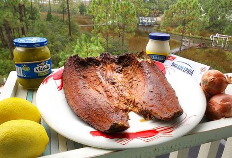 Smoked Mullet, Two Ways | Realtree Camo Smoked Mullet Recipe, Smoked Mullet, Mullet Recipe, Smoked Fish Recipe, Gas Grill Recipes, Baby Bbq, Cornbread Cake, Fish Cakes Recipe, Seafood Feast