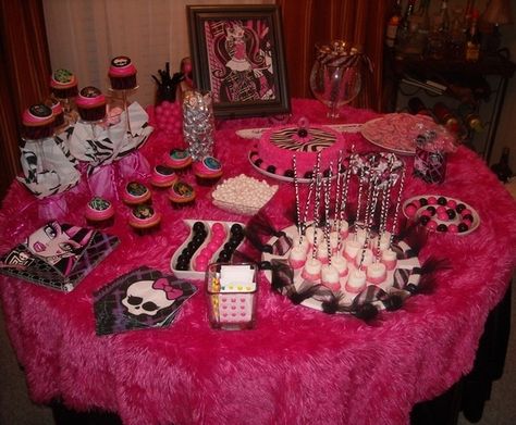 Monster High Decorations, Monster High Birthday Party Ideas, Monster High Birthday Party, Girl Bday Party, Monster High Party, Candy Table, Bday Girl, Monster Party, 6th Birthday Parties