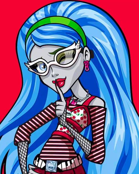 Ghoulia Yelps fanart ❤️🧟‍♀️💙 I’m a big fan of Monster High, and Ghoulia is my favorite right now. In fact, I didn’t really like her as a kid because she was a zombie, and I didn’t think zombies were cool 😟 Now I have a different opinion. I’ve wanted to draw her for a long time, but I finally got around to it 🙌🏻🙌🏻 #ghouliayelps #monsterhigh #monsterhighfanart #fanart #digitalart #art Ghoulia Yelps Icon, Monster High Ghoulia, Ghoulia Yelps, Monster High Pictures, High Pictures, Monster High Art, High Art, Photo Reference, Monster High