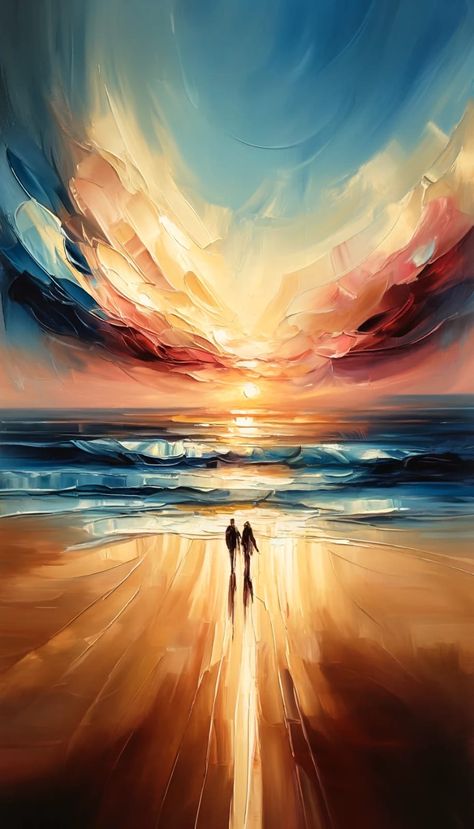 Abstract Sunsets Paintings, Inspirational Painting Ideas On Canvas, Sunset Paintings Acrylic, Sunset Abstract Art, Meaningful Paintings Inspiration Life, Painting Reference Photos Nature, Happy Paintings Feelings, Meaningful Painting Ideas, Nature Painting Easy