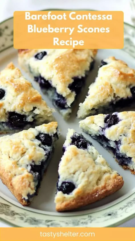 barefoot contessa blueberry scones recipe Ina Garten Scones Recipe, Moist Blueberry Scones, Easy Blueberry Scones Recipe, Blueberry Scones Recipe Easy, Scones Blueberry, Perfect Scones Recipe, Lisa Faulkner, Blueberry Scone, Blueberry Scones Recipe