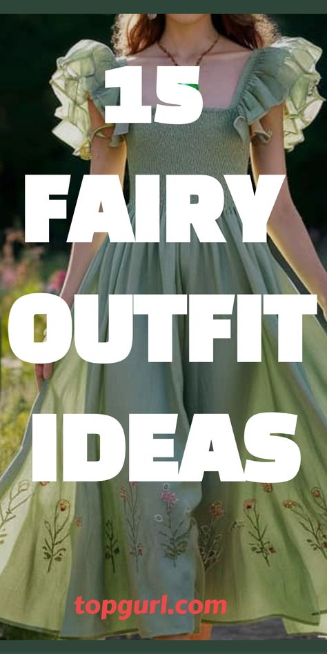 15 Enchanting Fairy Outfit Ideas That Are Pure Magic. Ethereal Fairy Outfit, Spring Fairy Outfit Ideas, Fantasy Aesthetic Outfits Fairy, Modern Fairy Outfit, Faerie Aesthetic Outfit, Enchanted Outfit Ideas, Fairytale Outfit Ideas, Forest Fairy Outfit Aesthetic, Fairy Asthetics Outfit