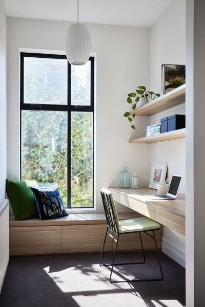 Monday Motivation: seven simple ways to jazz up your home office Bowman Riley Window Desk, Sustainable Interior Design, Interior Design Contemporary, Minimal Furniture, Contemporary Home Office, Interior Minimalista, Interior Design Per La Casa, New Interior Design, Chicken Humor